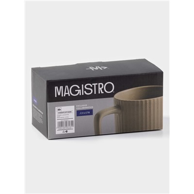 Кружки Magistro Jarwah Lausanne, 240 мл 7.8×8 см, набор 2 шт., фарфор, бежевые
