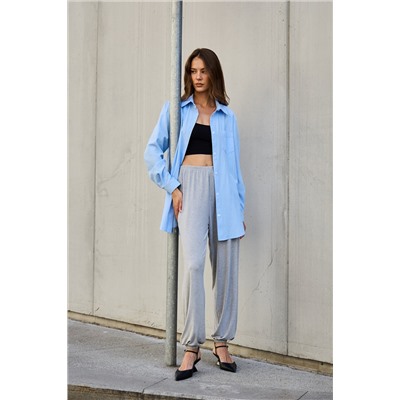 Рубашка оверсайз в полоску хлопковая