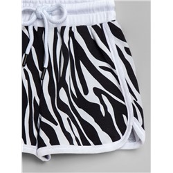 Футболка + шорты, Zebra Black/White