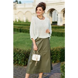 Блуза, юбка Vittoria Queen 25933 молочно-салатовый_хаки