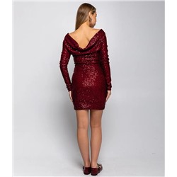 Платье #БШ2955, бордовый