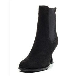 04-E29W-17B BLACK Ботильоны зимние женские (натуральная замша, натуральный мех)