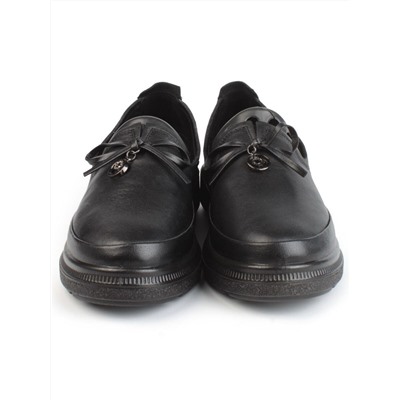 03-5318 BLACK Полуботинки женские (натуральная кожа)