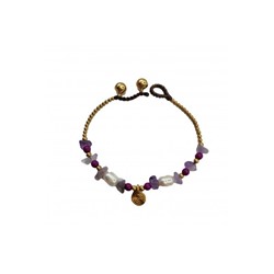 Браслет ручной работы с круглой подвеской #1 Handmade Bracelet with Lucky Stone Style #1