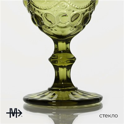 Бокал для вина Magistro «Ла-Манш», 250 мл, 8×15.5 см, стекло, зелёный