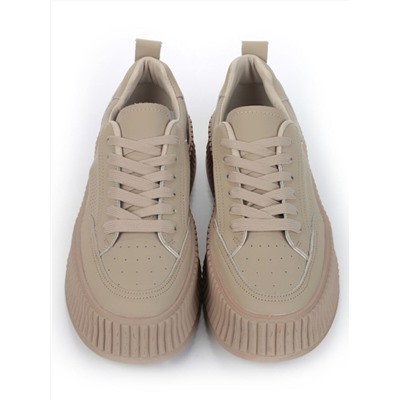 05-P8201-2 DK. BEIGE Кроссовки женские (натуральная кожа)