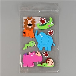 Набор наклеек из EVA «Животные», 9 шт.