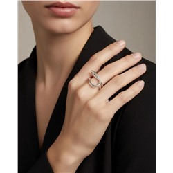 Кольцо с белым серебрением