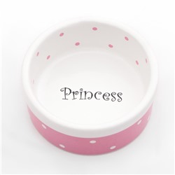 Миска керамическая Princess 100 мл малая 8.5×3.5 см, розовая