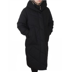 8836 BLACK Пальто зимнее женское (150 гр. холлофайбер)