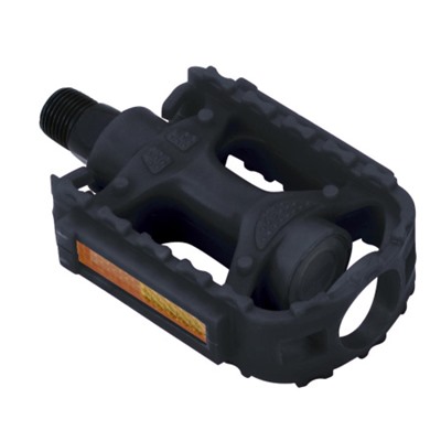 Педаль детская MIXIEER KIDS MX-P619, полипропиленовый корпус, чёрный, без подшипников, ось 4S, с рефлектором, 85х65мм 1 пара.Резьба 1/2 дюйма /уп100/