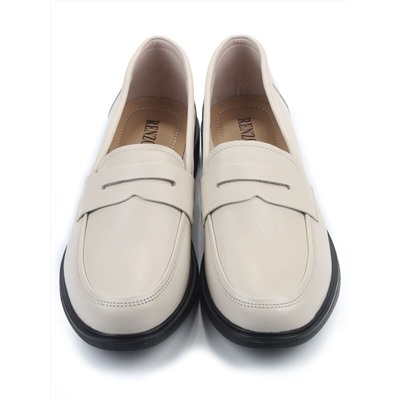 03-DYL128-3 BEIGE Лоферы женские (натуральная кожа)