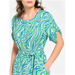 Платье разноцветное с разрезами по бокам