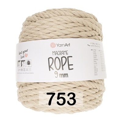 Пряжа YarnArt Macrame Rope 9 мм