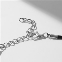 Кулон для фото на шнурке «Овал с цветами», цвет золото на чёрном шнурке, 45 см