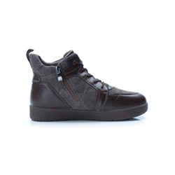 04-PA-18Z BROWN Ботинки зимние женские (натуральная замша и кожа, шерсть)