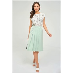 Блузка без рукавов с принтом