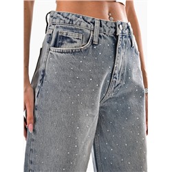 Женские джинсы со стразами на высокий рост CRACPOT