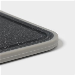 Доска разделочная двустороняя Magistro, 3 в 1: разделка, точилка, разморозка, 37.5×25.5×0.8 см, металл, пластик, серебристая