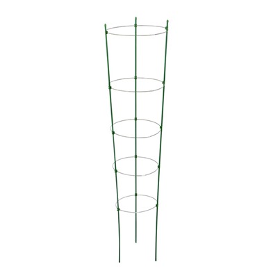 Кустодержатель, d=32–30–28–26–24 см, h=150 см, 5 колец, металл, зелёный, Greengo