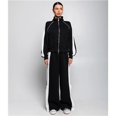 Спортивный костюм #КТ8003 (7), чёрный,леопардовый