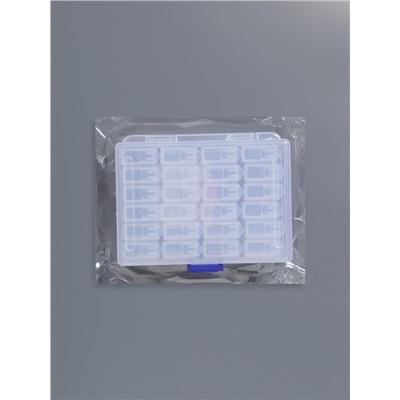 Органайзер для хранения мелочей, 24 баночки, 13×10×3.5 см, прозрачный