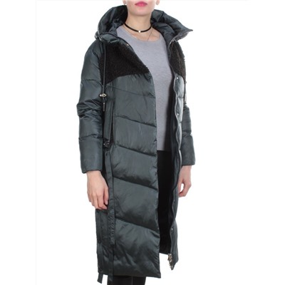 Y21638 DARK GREEN Пальто женское зимнее MEIYEE (200 гр. холлофайбера)