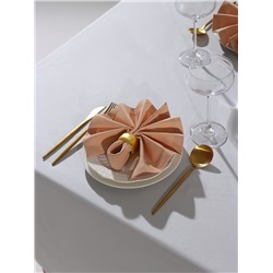 Набор салфеток с декоративными кольцами «Этель» Beige pleasure, 40×40 см - 2 шт., 100% хлопок, саржа 190 г/м²