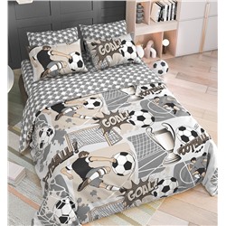 Детское постельное белье из поплина П-064Т серый