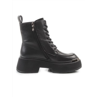 01-DMD-D258 BLACK Ботинки демисезонные женские (натуральная кожа, байка)