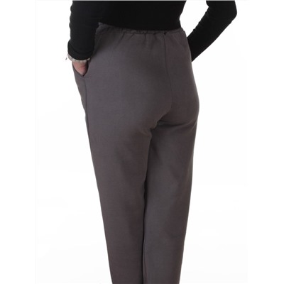 2621 GRAY Штаны спортивные утепленные женские (85% хлопок, 10% полиэстер, 5% спандекс)