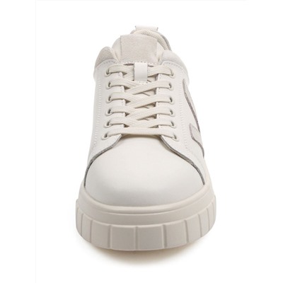 03-YС354-3 LT. BEIGE Полуботинки спортивные женские (натуральная кожа, натуральная замша)