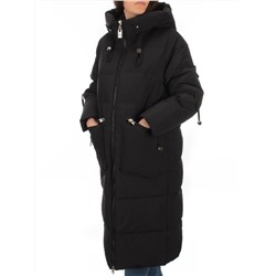 H303 BLACK Пальто зимнее женское (200 гр. холлофайбер)