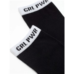 CONTE CLASSIC Хлопковые женские носки с рисунком «PWR GRL»