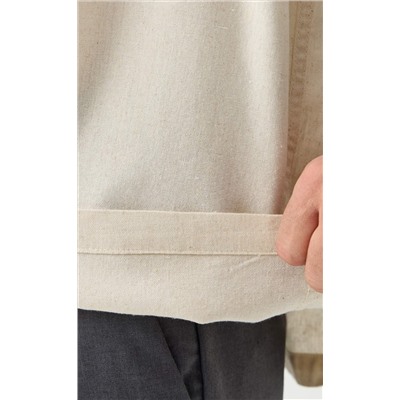 Рубашка к/р лен F611-0423 beige