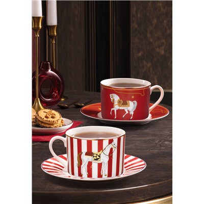 Чашка с блюдцем «Фортуна», белая