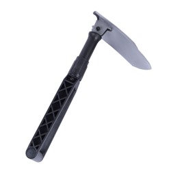 Лопата складная саперная ИРЕМЕЛЬ СПУТНИК-01 тол.1.5мм, дл.59см, лезвие 22x15.5см,термообр. углерод. сталь, 42-46°HRC, нейлон. ручка, чехол/736825/уп12