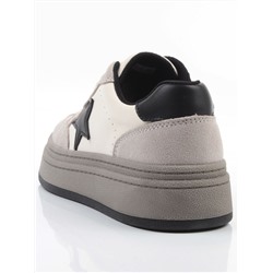 03-YE475-2 BEIGE/GREY Кроссовки женские (натуральная кожа)