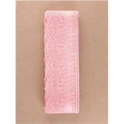 Кружево на сетке, 95 мм, 11±1 м, нежно-розовое
