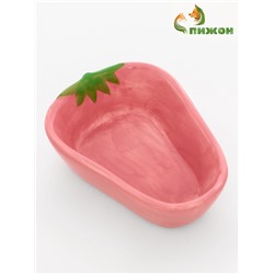 Миска керамическая для грызунов "Клубника" 10 х 11 х 4 см