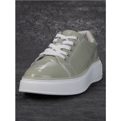 05-PDD215-3 GRAY GREEN Кроссовки женские (натуральная кожа)