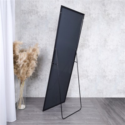 Зеркало в алюминиевой раме напольное/настенное 550х1650 black /HLQW-AM09007 /уп 1/