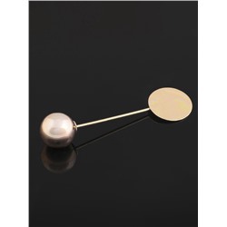 Основа «Брошь-игла» с шариком d=1.2 см (набор 5 шт.), L=5 см, площадка 1.5 см, цвет золото