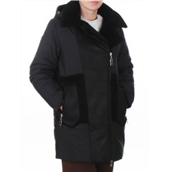 8088 BLACK Куртка зимняя женская (верблюжья шерсть, 120 гр. холлофайбер)