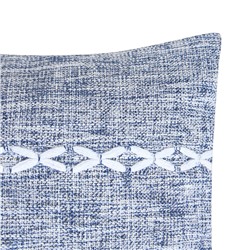 Наволочка декоративная «Этель. Косичка», 45×45 см, синяя