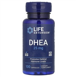 Life Extension, ДГЭА, 25 мг, 100 капсул