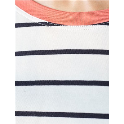 Лонгслив в полоску из премиального хлопка с эластаном