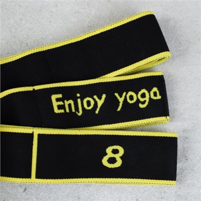 Ремень эластичный для йоги Woohooo Yoga Belt / 8 петель/ желтый / уп 50