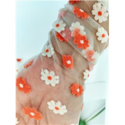 Носки Прозрачные р.35-40 "Ромашки" Красные