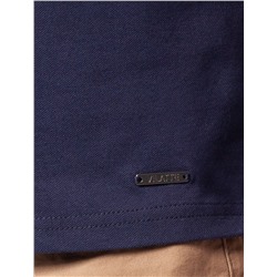 Футболка-поло из трикотажа "пике" с эластаном